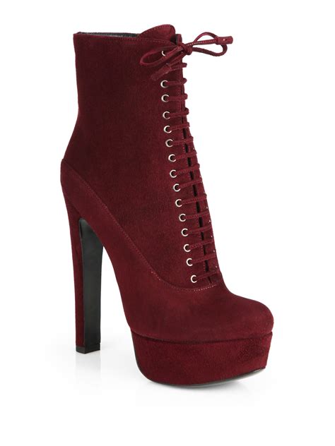 red prada suede boots